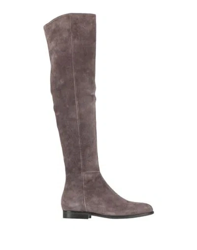Pavin Woman Boot Taupe Size 7 Leather In Gray
