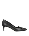 Pavin Woman Pumps Charcoal Size 8 Leather In Gray