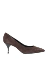 Pavin Woman Pumps Dark Brown Size 7 Leather In Brown