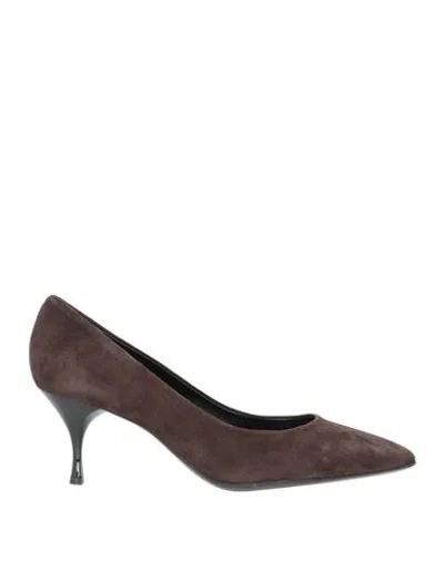 Pavin Woman Pumps Dark Brown Size 7 Leather