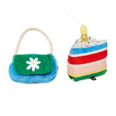 Paw And Tail Paw & Tail Cake And Purse 2-pc. Dog Plush Toy In Red