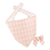 Paw And Tail Paw & Tail Dog Bandana And Bow Set In Pink