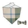 Paw And Tail Paw & Tail Large Dog Plaid Bandana Bowtie Set In Green