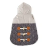 Paw And Tail Paw & Tail Quilted Diamond Hooded Dog Jacket In Gray