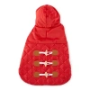 Paw And Tail Paw & Tail Quilted Diamond Hooded Dog Jacket In Red