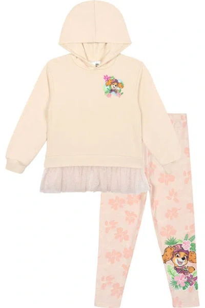 Paw Patrol Kids'  2-piece Fleece Hoodie And Leggings Set In Skye Marshall Pink
