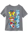Paw Patrol Boys 2t-5t Top Pups Short Sleeve T-shirt In Gray