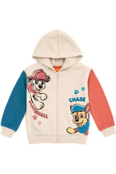 Paw Patrol Kids'  Boys' Fleece Zip-up Hoodie In Beige Chase Marshall