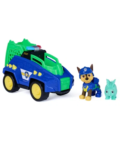 Paw Patrol Dino Theme Chase's Rescue Cruiser Spring-loaded Rescue Claw Vehicle In No Color