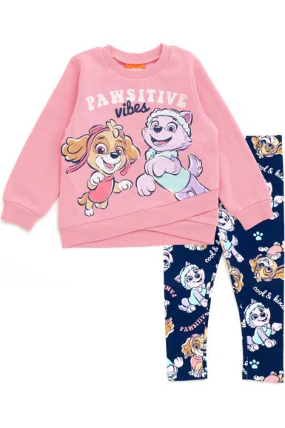 Paw Patrol Kids'  Fleece 2-piece Sweatshirt And Leggings Set In Multi