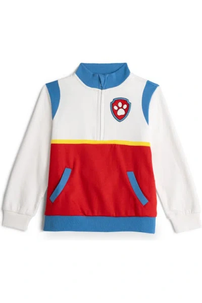 Paw Patrol Kids'  Fleece Sweatshirt In Ryder Red White Blue
