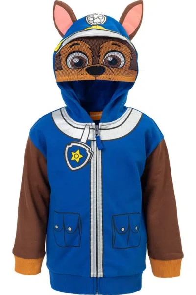 Paw Patrol Kids'  Fleece Zip-up Hoodie In Chase Blue