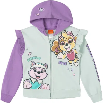 Paw Patrol Kids'  Fleece Zip-up Hoodie In Skye Everest Lilac
