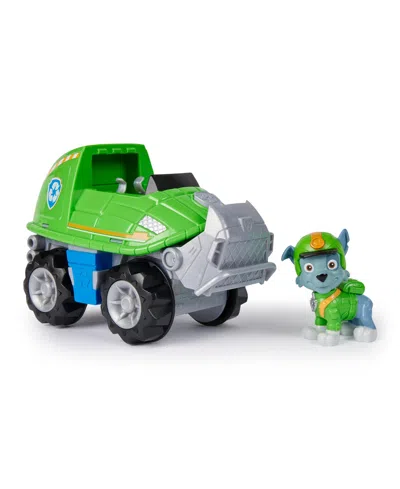 Paw Patrol Jungle Pups, Rocky Snapping Turtle Vehicle, Toy Truck With Collectible Action Figure In Green