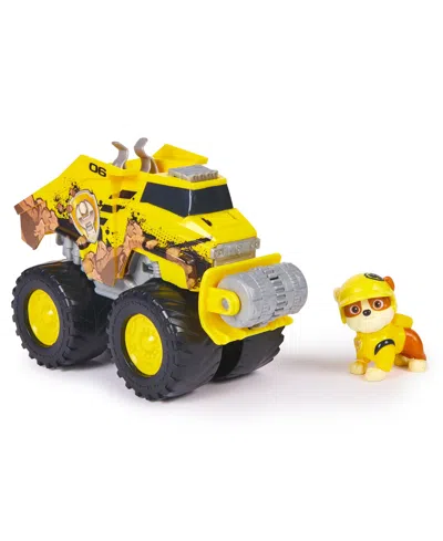 Paw Patrol Kids' Rescue Wheels Rubble's Bulldozer Toy Truck In Multi Color