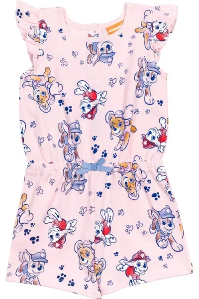 Paw Patrol Kids'  Sleeveless One Piece Romper In  Pink