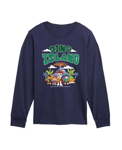 Paw Patrol Babies' The Movie Dino Island Toddler Boys' 2t-5t Long- Sleeve Graphic T-shirt In Blue