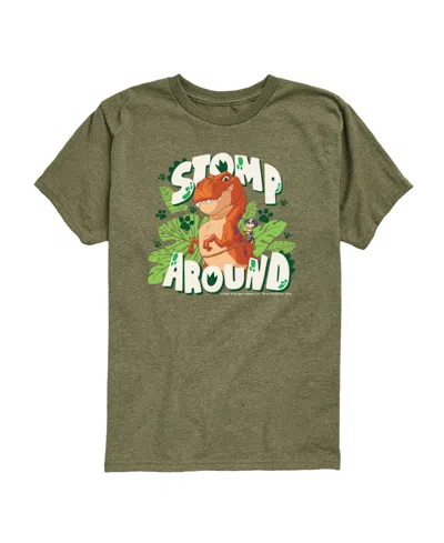 Paw Patrol Babies' The Movie Stomp Around Rex Toddler Boys' 2t-5t Short-sleeve Graphic T-shirt In Green