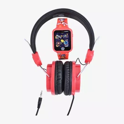 Paw Patrol Kids' Unisex Multicolor 2-pc. Watch And Headphones Boxed Set Paw40090set In Burgundy