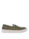 Pawelk's Suede Loafers In Green