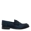 Pawelk's Man Loafers Navy Size 8 Leather In Blue