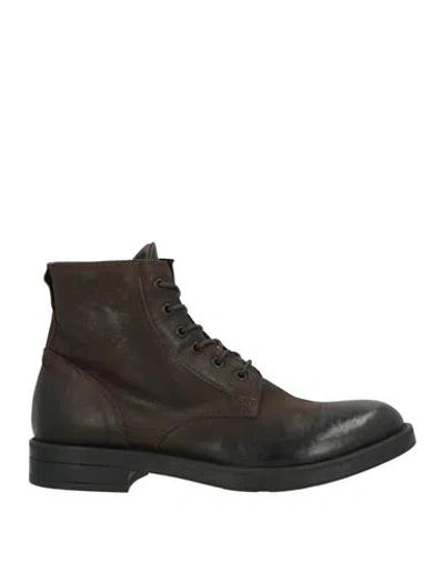 Pawelk's Man Ankle Boots Dark Brown Size 6 Leather