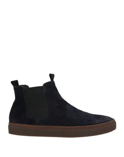 Pawelk's Man Ankle Boots Midnight Blue Size 11 Leather