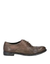 Pawelk's Man Lace-up Shoes Khaki Size 8 Soft Leather In Beige