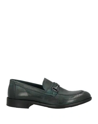 Pawelk's Man Loafers Dark Green Size 9 Leather