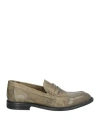 Pawelk's Man Loafers Military Green Size 7 Leather In Green
