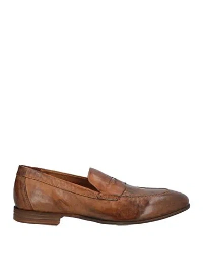 Pawelk's Man Loafers Tan Size 9 Leather In Brown