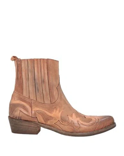 Pawelk's Woman Ankle Boots Sand Size 8 Leather In Beige