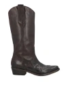 Pawelk's Woman Boot Dark Brown Size 8 Leather In Brown