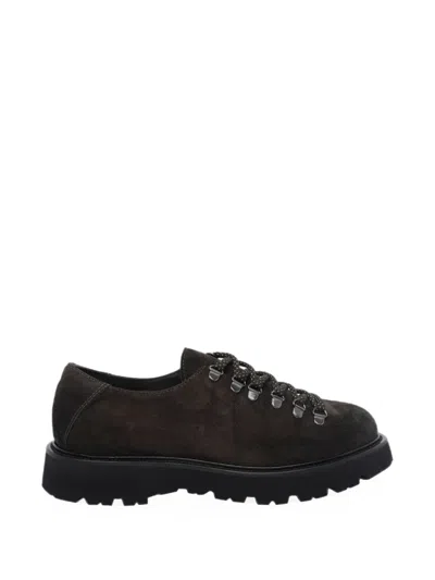 Pawelk's Round-toe Suede Low-top Sneakers In Brown