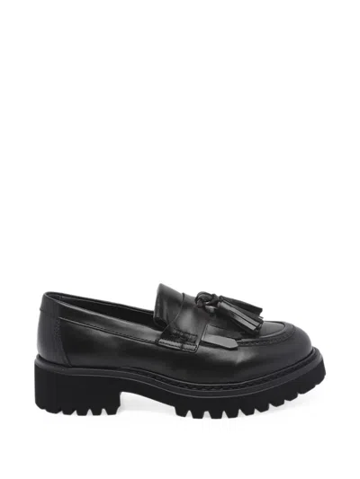 Pawelk's Tassel-detail Chunky-sole Loafers In Animal Print