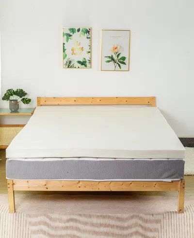 Payton 1" Copper-infused Memory Foam Mattress Topper, Twin In Sand