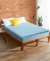 Payton 1" Gel Memory Foam Mattress Topper, Full In Blue