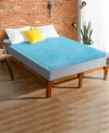 Payton 2 Convoluted Gel Memory Foam Topper In Blue