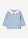 Paz Rodriguez Baby Boys Knitted Sweater In Blue