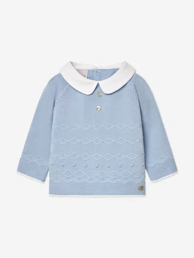 Paz Rodriguez Baby Boys Knitted Sweater In Blue