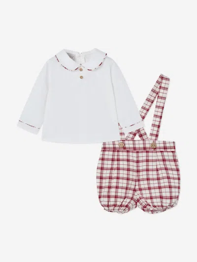 Paz Rodriguez Kids' Baby Boys Shirt And Shorts Set In White