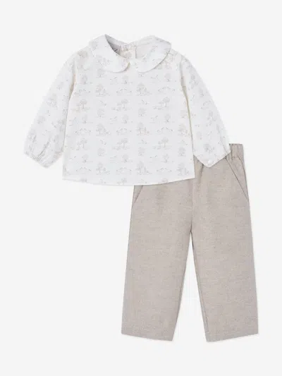 Paz Rodriguez Baby Boys Trouser Set In White