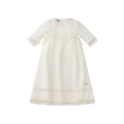 Paz Rodriguez Kids' Baby's Christening Gown In Cream In Multi