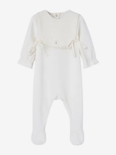 Paz Rodriguez Baby Cotton Babygrow In White