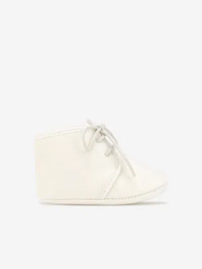 Paz Rodriguez Baby Cotton Booties In White