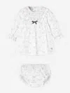 Paz Rodriguez Baby Girls Cotton Dress With Bloomers In White