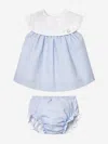 Paz Rodriguez Baby Girls Dress And Bloomers Set In Blue
