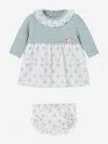 Paz Rodriguez Baby Girls Dress And Bloomers Set In Gray