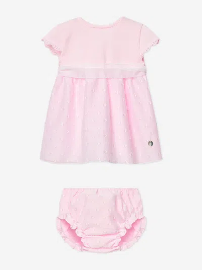 Paz Rodriguez Kids' Baby Girls Dress And Bloomers Set In Pink