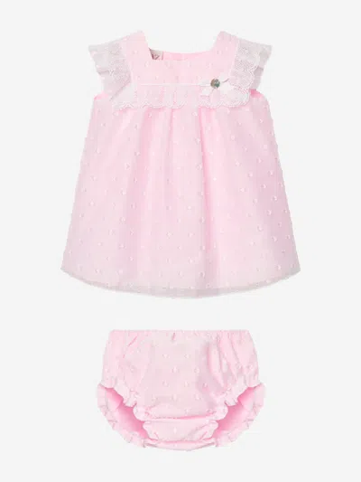 Paz Rodriguez Baby Girls Dress And Bloomers Set In Pink
